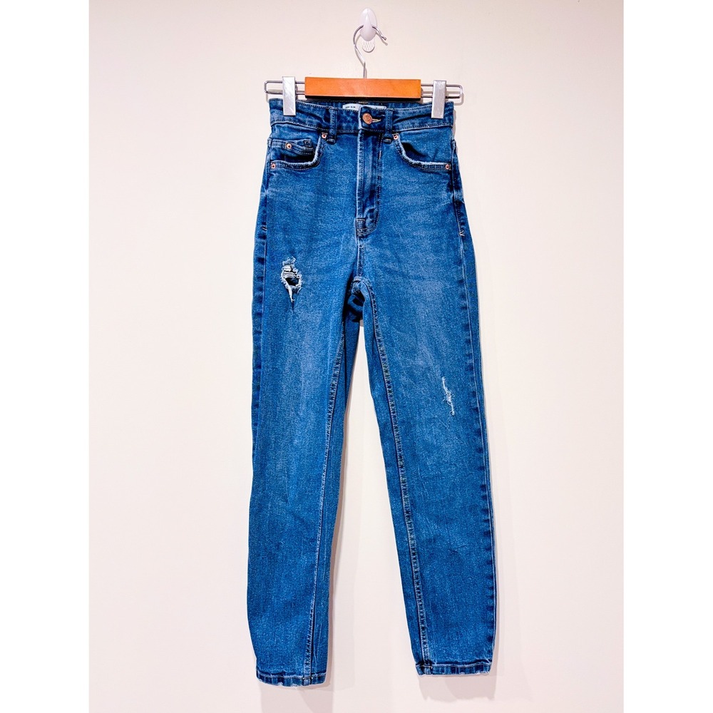 STRADIVARIUS Blue mom jeans | High Rise Slim Denim |‎ Size 00